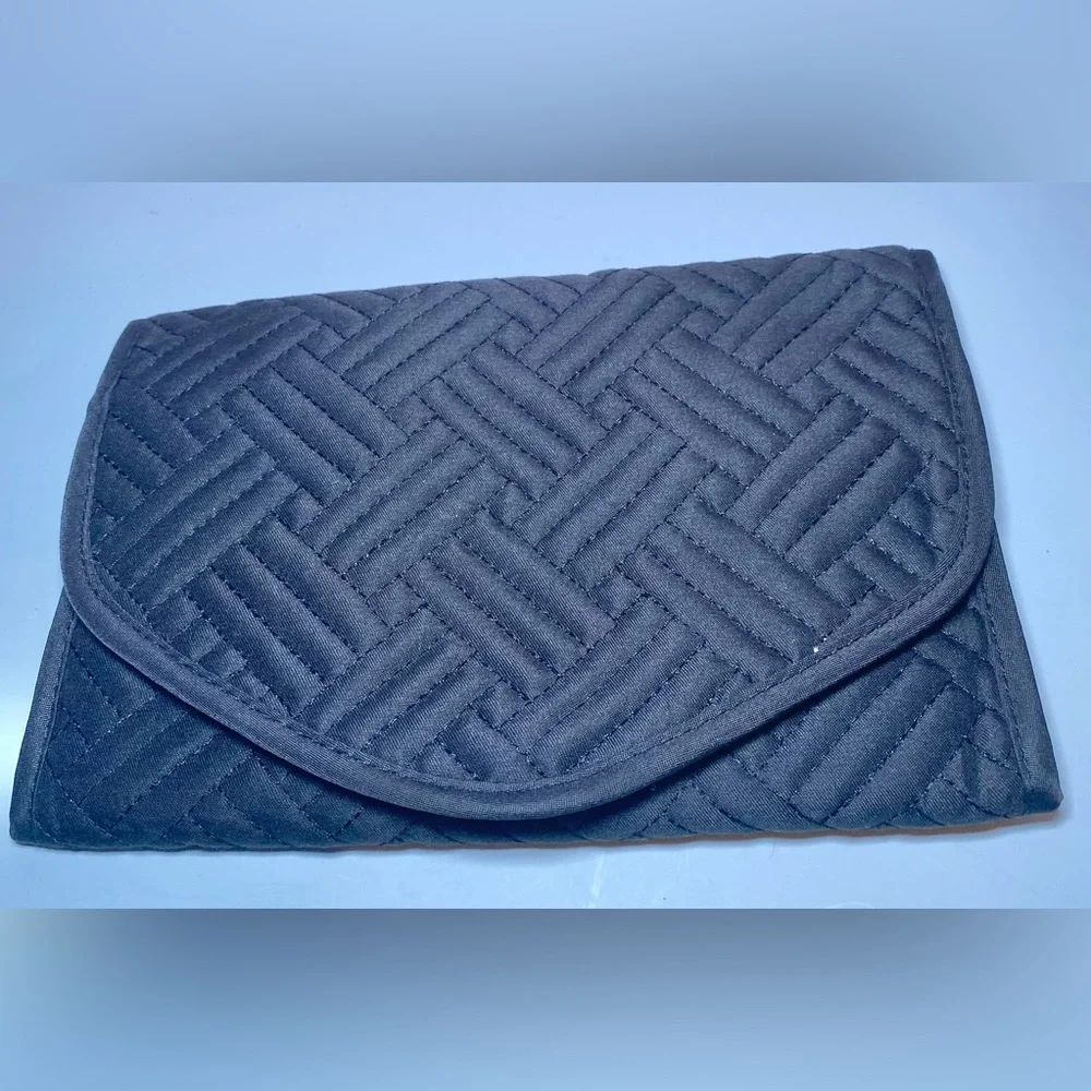 Elegant Quilted Electronics Sleeve + Satin Jewelry Organizer Travel‎ Set